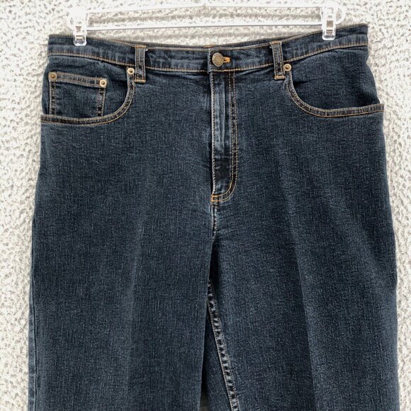 Chicos Jeans Womens 1 US 8 Blue Dark Wash Denim Stretch Mid Rise Tapered Slim - Picture 2 of 11